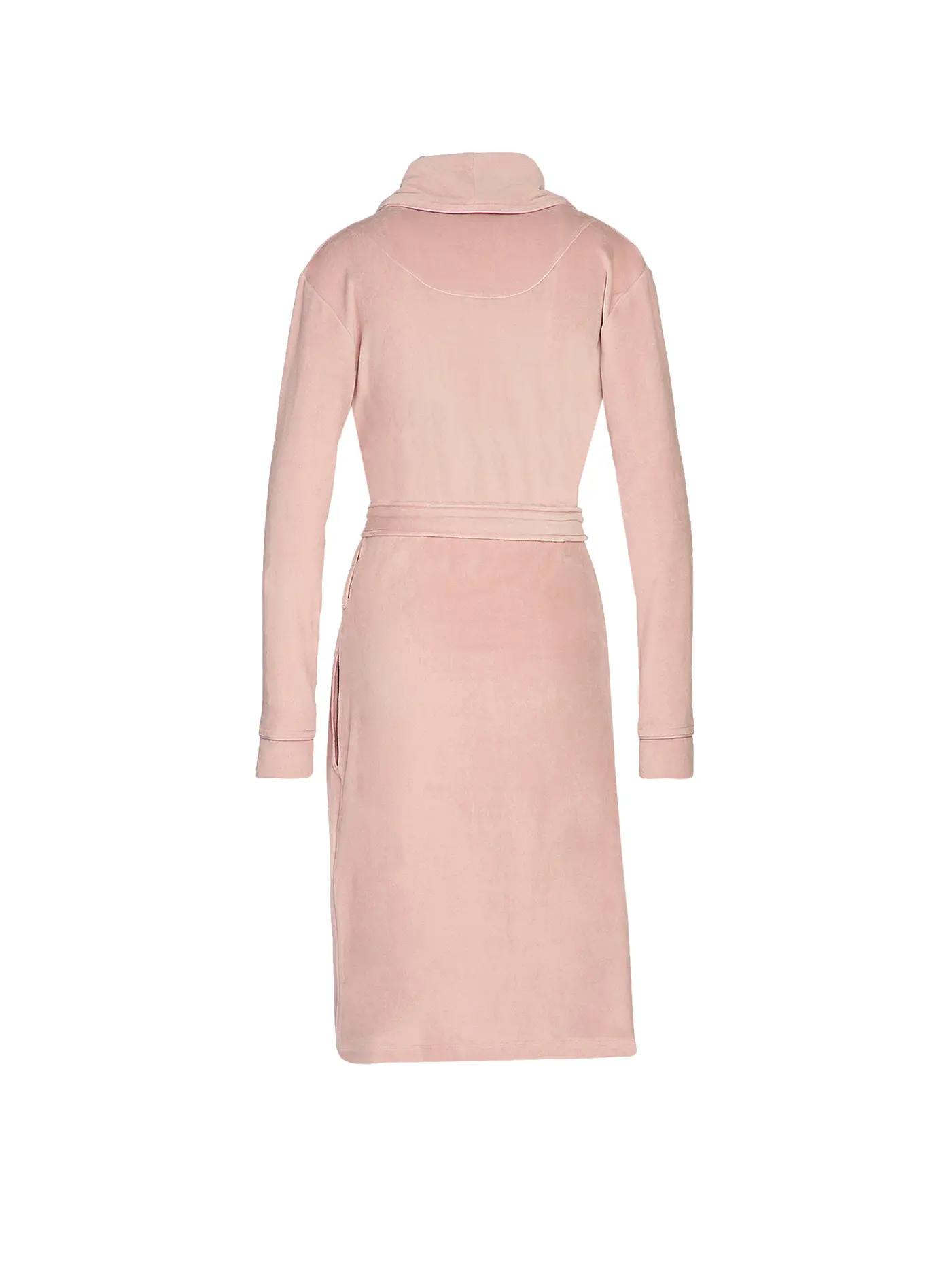 VOSSEN | Damen Nikivelour Bademantel Vivienne Ivory | rosa